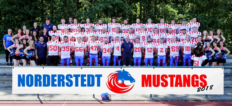 Norderstedt Mustangs Team 2018, Foto: HB Fotografie, Holger Beck Norderstedt-Mustangs-2018-vorschau
